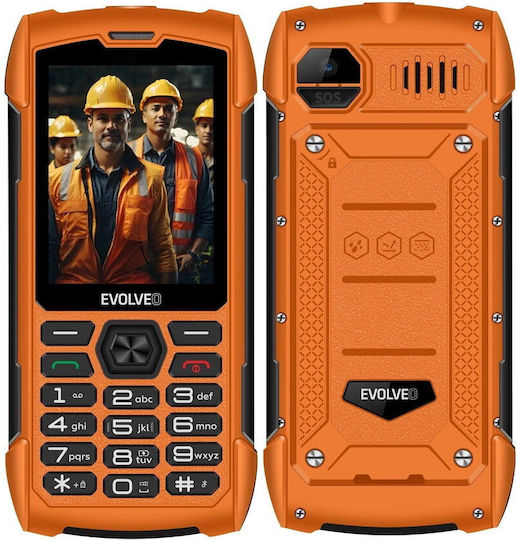 Evolveo StrongPhone H1 Dual SIM Ανθεκτικό Κινητό με Κουμπιά Πορτοκαλί
