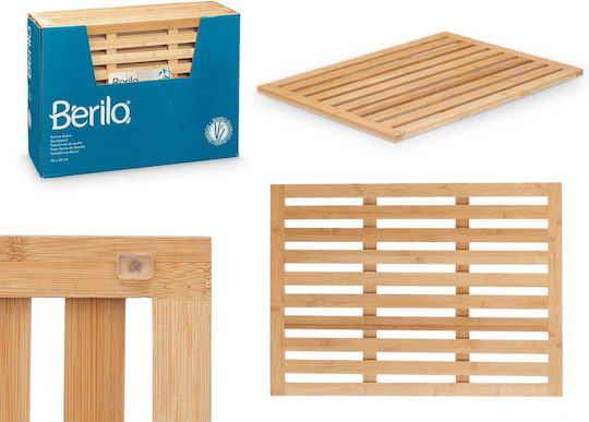 Berilo Wooden Beige Bath Mat 45x62cm
