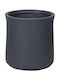 Marhome Übertopf Fiberglas Schwarz 35.5x35.5x37.5εκ.