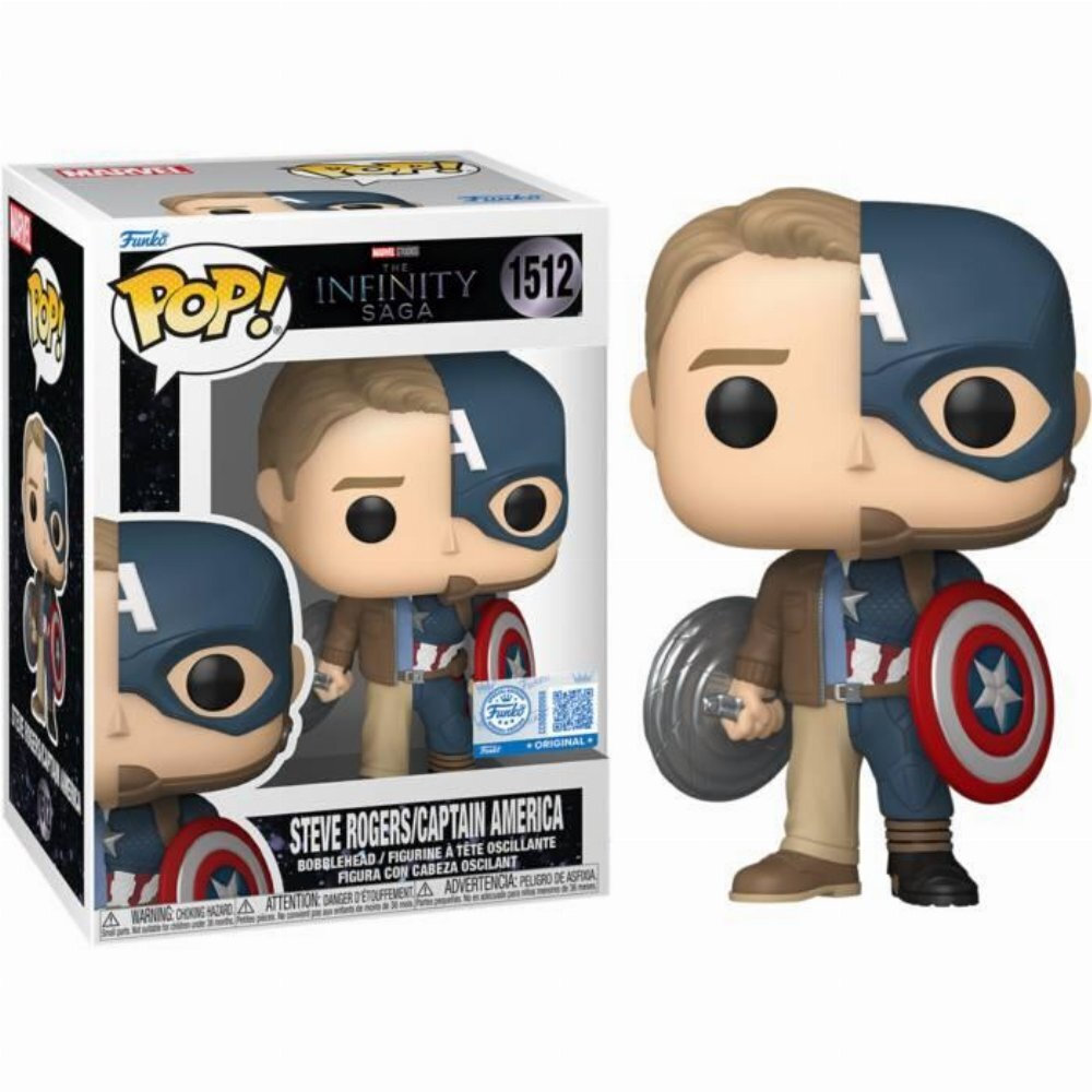 Funko POP Marvel Infinity Saga Split- Captain America / Steve Rogers E – GeekPH Store
