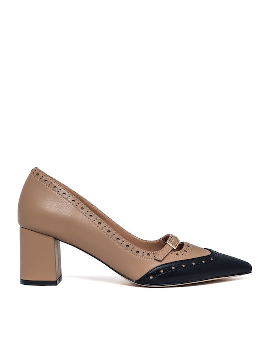 Pantofi cu toc Bej