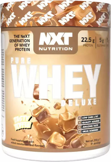 Nxt Nutrition Pure Whey Deluxe Πρωτεΐνη Ορού Γάλακτος με Γεύση Tasty Toffee 510gr