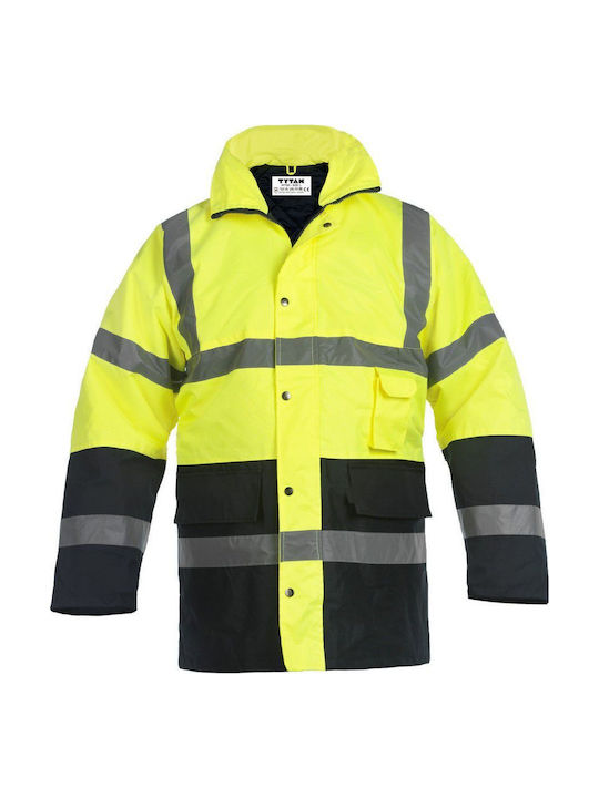 Cresman Tytan Work Jacket Reflective with Hood Yellow