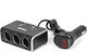 AMiO Car Charger 120W Fast Charging with Ports: 2xUSB 3xLighter with Cable Embedded Black Color