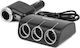 AMiO Car Charger 120W with Ports: 1xUSB 4xLighter with Cable Embedded Black Color