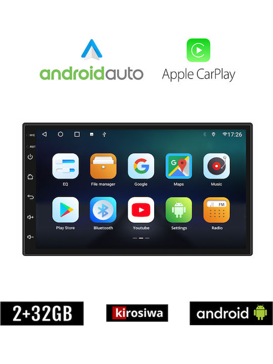 Kirosiwa Ηχοσύστημα Αυτοκινήτου για Nissan Note 2004-2013 (Bluetooth/USB/AUX/WiFi/GPS/Apple-Carplay/Android-Auto) με Οθόνη Αφής 7"
