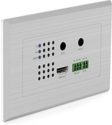 Hdmi 4k Wall Plate Hdbaset Receiver Silver