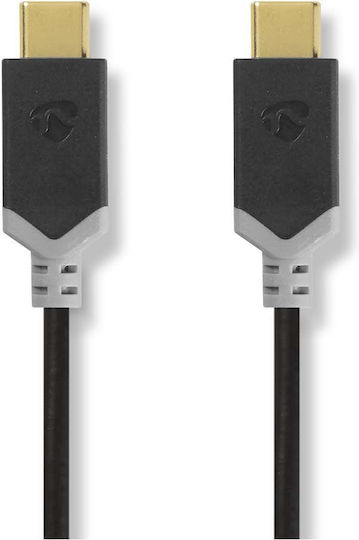 Nedis 3.2 Gen 1 Usb-c Male To Usb-c Male 60w 5 Gbps Charging Data Cable 1m Black Gold