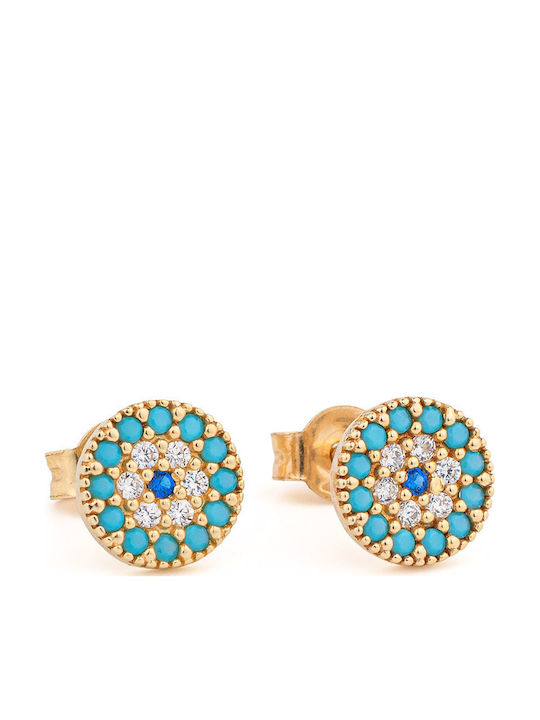 George Art Jewels Earrings made of Gold 9K Blue