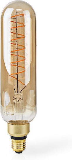 Nedis LED Spiral Filament Bulb E27 8.5W 600lm 2000K Dimmable T65 Gold