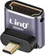 Linq 8K UHD HDMI Female to Micro HDMI Male 90° Right Angle Compact Video Adapter Gray