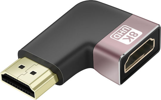 Linq 8k Uhd HDMI Weiblich Zu HDMI Männlich Rechtswinkel Video Konverter Schwarz