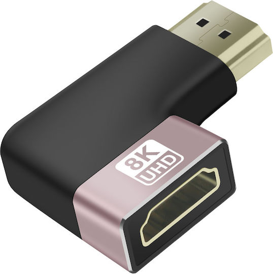Linq 8k Uhd HDMI Weiblich Zu HDMI Männlich Linker Winkel Video Konverter Schwarz