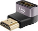 Linq HDMI Мъжки Към Женски 8K UHD Видео Адаптер Нисък Вертикален Ъглов Черен