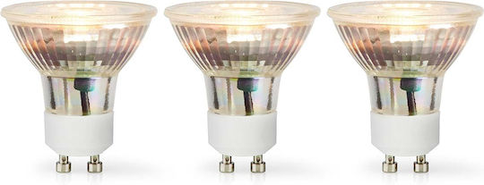 Nedis Pack 3 LED GU10 Spots 4.5W 345lm 2700K IPX2 Vintage Bulbs White