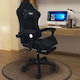 A6060 Artificial Leather Gaming Chair with Footrest Black