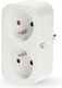Nedis Wi-Fi Verbundener Stecker Doppel Smartlife Ip21 Wattmeter 3680w Typ E Frankreich Weiß