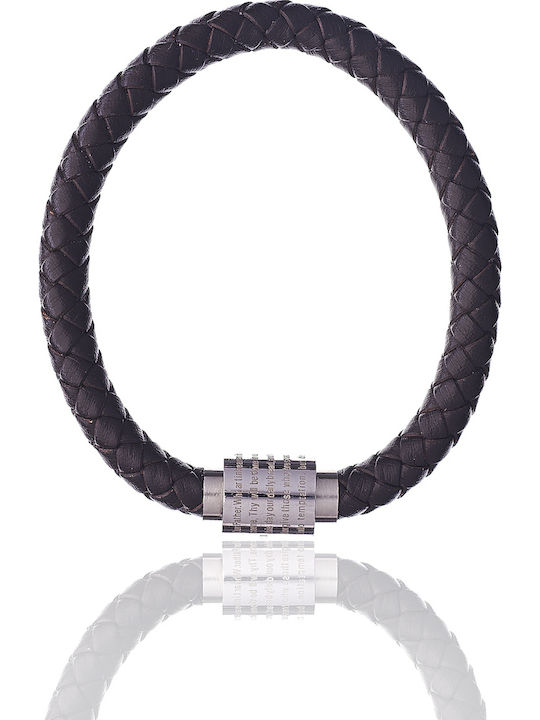 The Gem Stories Brățară Pentru Bărbați Din Piele 21cm