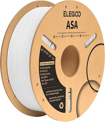Elegoo ASA 3D Printer Filament 1.75mm White 1pc Spool