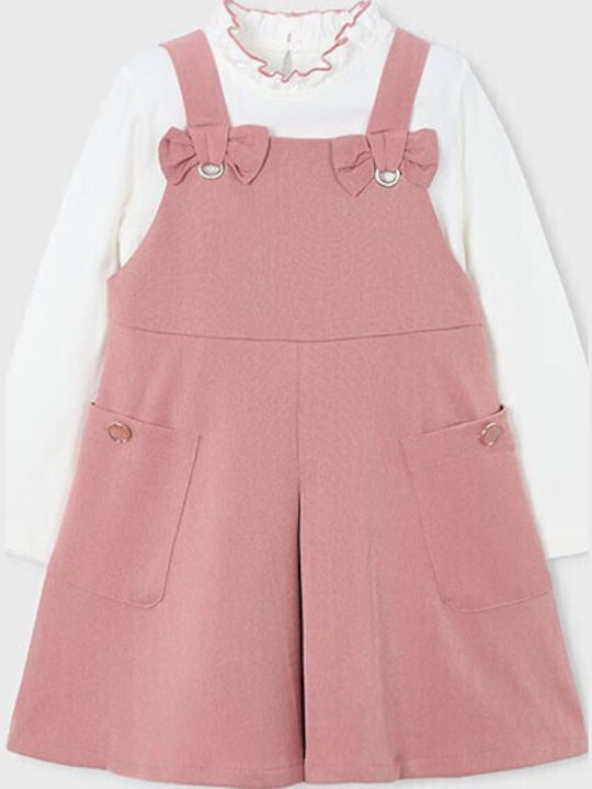 Kinderkleid Langärmelig Set mit Bluse Pink