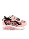 Minnie Παιδικά Sneakers με Σκρατς & Φωτάκια Ροζ