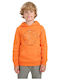 Kids Sweatshirt with Hood and Pockets Orange