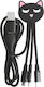 Yello Koko 5-in-1 Andy Xxl USB-A-C Micro-USB-USB-C-Blitzschlag-Kabel 1m Kategorie Schwarz