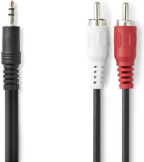 Cablu Splitter Audio Nedis 3,5 Mm Jack La 2 Rca Stereo 10 M Negru