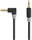 Nedis Stereo Audio Kabel Klinkenkabel 3,5mm Gerade Zu 3,5mm Gekröpft 1m Anthrazitgrau