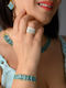 The Gem Stories Ring with Stones Gold Plated