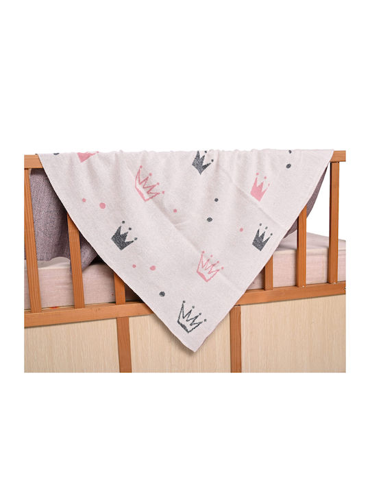 Liolios Home Κουβέρτα Αγκαλιάς & Λίκνου Crown 80x100εκ. Liolios Home Κουβέρτα Αγκαλιάς & Λίκνου Crown 80x100εκ.