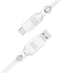 Just Green Usb-a Micro Usb Cable 2m 2.1a Charge Sync 10w White