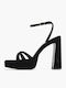Fleet Fabric Sandals Black
