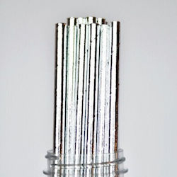 Paper Straws Silver Metallic Paper Straws Silver Metallic