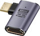 Linq 8k Uhd Hdmi Female To Mini Hdmi Male Right Angle Video Adapter Grey