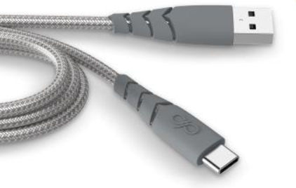 Force Power Ultra-verstärktes Usb A Usb C Kabel 2m 3a Graues Grau