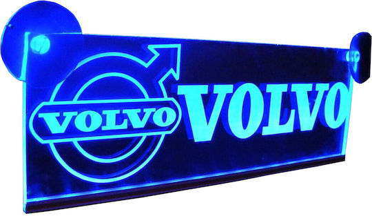 Decorative Laser Engraved Cabin Signboard Blue Led 24v Volvo 250mm90mm6mm Cable 15m Plug Lighter Socket