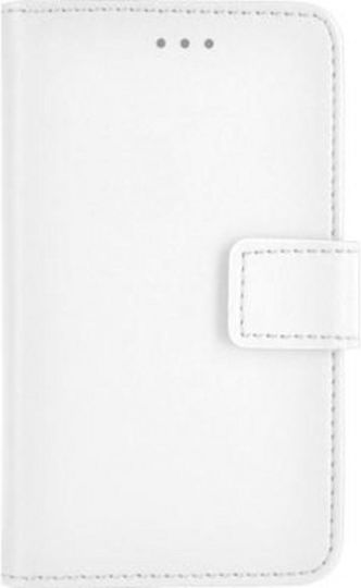 Bigben Connected Faltbare Hülle Universelles Smartphone 6,5'' 6,8'' Faltbare Brieftasche Kartenhalter Verschlusslasche Weiß