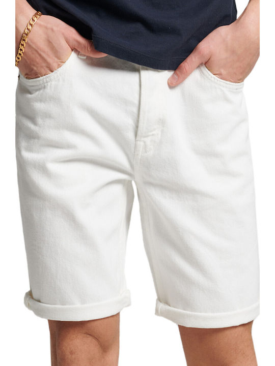 Damaged Jeans Ανδρική Βερμούδα Λευκή Damaged Jeans Ανδρική Βερμούδα Λευκή