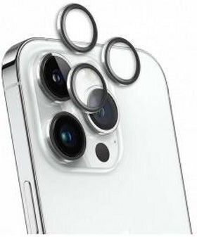 Протектор За Камера Force Glass iPhone 15 Pro/15 Pro Max/14 Pro/14 Pro Max Ултра Устойчив Сребърен