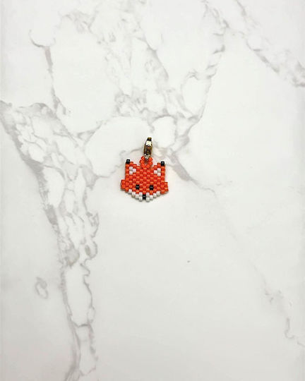 Miyuki Cuties Element Fuchs Gesicht Orange Schmuckherstellungsmaterialien