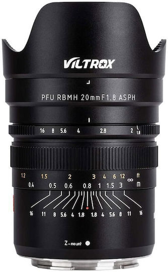 Viltrox Cadru complet Obiectiv Foto 20mm F1.8 Unghi larg pentru Montura Nikon Z Black