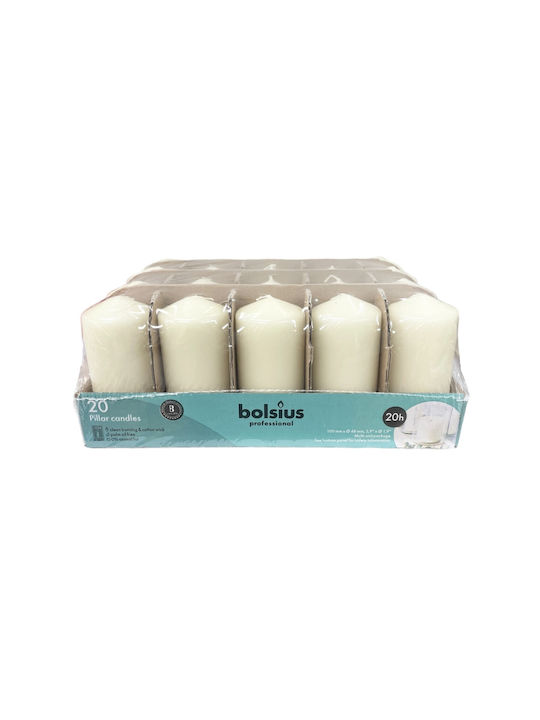 Bolsius Dekorative Ecru Kerze 2800gr 20 Stück