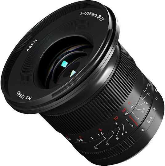 7artisans Cadru complet Obiectiv Foto Photoelectric 15mm f/4 Fix pentru Montura Leica L Black