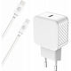 BigBen Connected Φορτιστής με Θύρα USB-C και Καλώδιο USB-C - Lightning 20W Power Delivery Λευκός