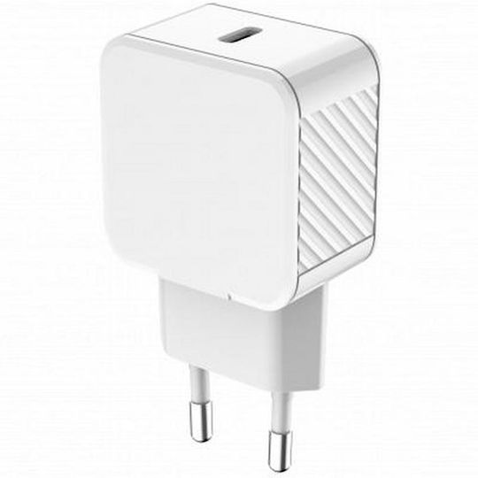 BigBen Connected Wireless Charger with USB-C Port 25W Power Delivery White