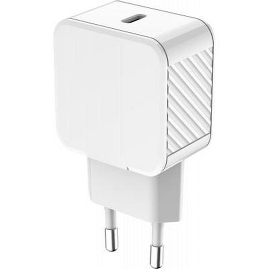 BigBen Connected Încărcător Fără Fir GaN Cu Port USB-C 65W Livrarea Energiei Alb