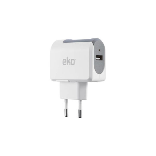 Φορτιστής Χωρίς Καλώδιο με Θύρα USB-A 5W Λευκός (Eko)