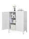 Cabinet de Birou Metalic cu încuietoare în Culoare Gri, 40x80x90cm