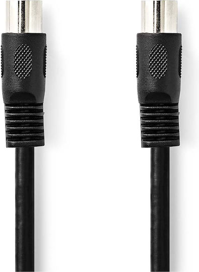 Nedis Audio Cable Din 5 Pin Male To Male 2m Nickel Plated Black